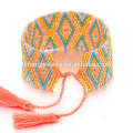 Wild fashionable wholesale bohemian jewelry designers orange color Rope&Seed Beads bracelet